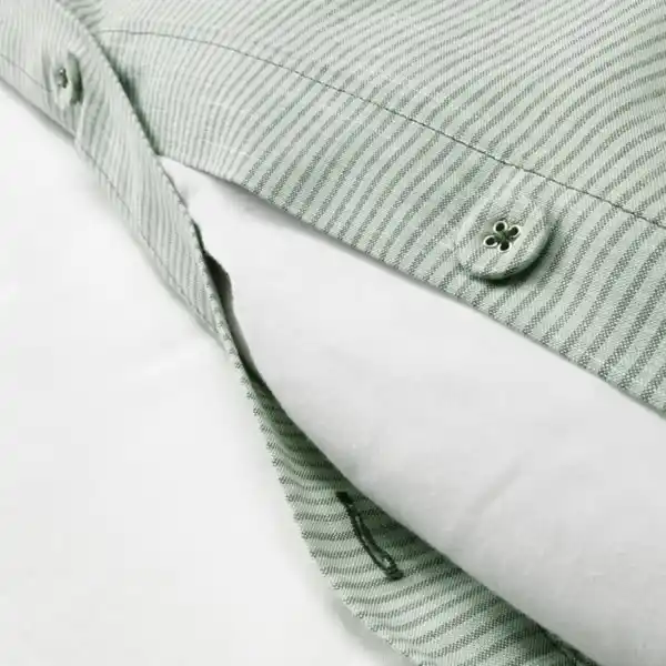 Bild 4 von BERGPALM Bettwäsche-Set, 2-teilig, grün/Streifen, 155x220/80x80 cm