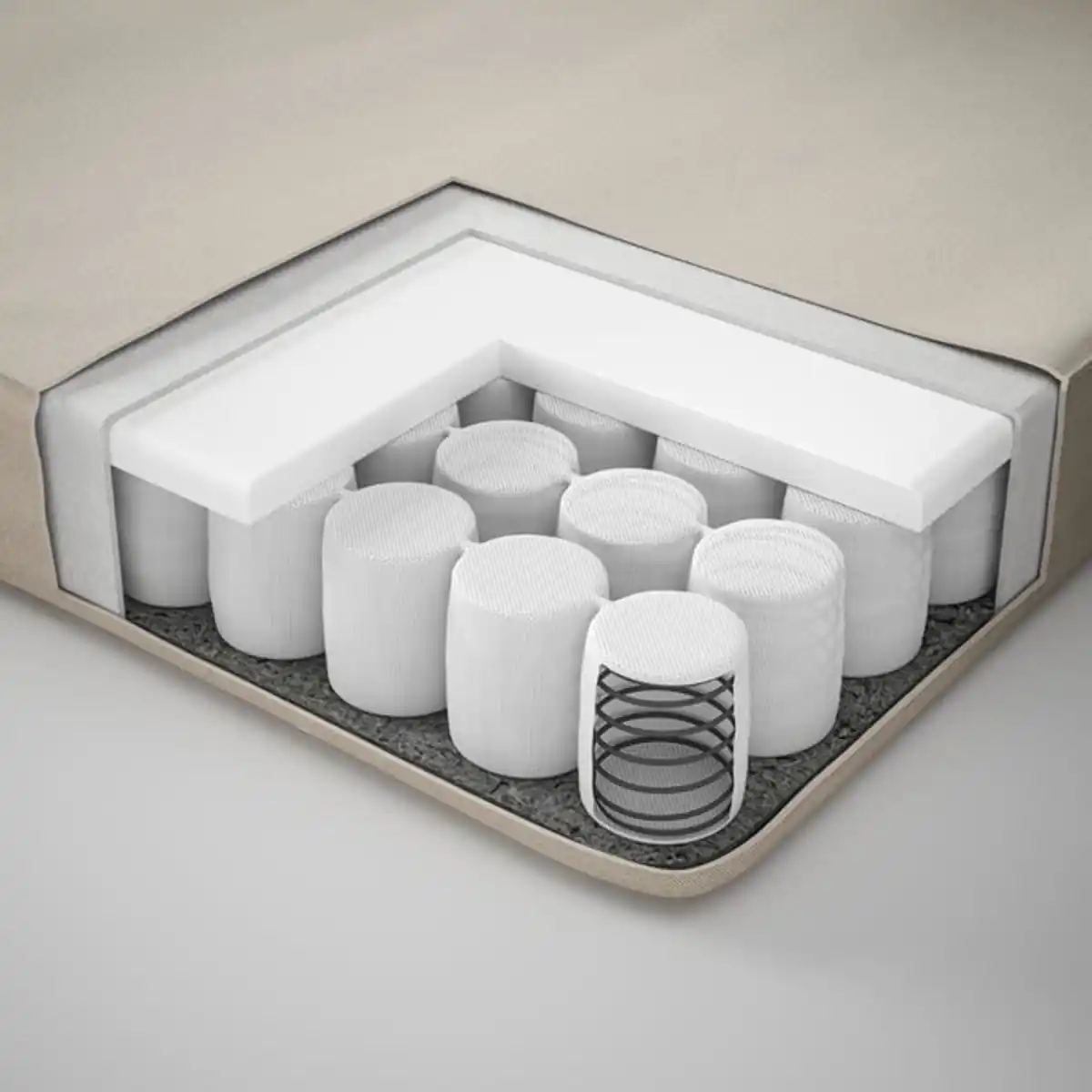 Bild 3 von VANNAREID Taschenfederkernmatratze, fest/beige, 80x200 cm