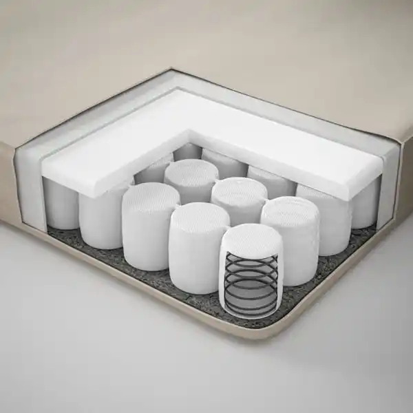 Bild 3 von VANNAREID Taschenfederkernmatratze, fest/beige, 80x200 cm