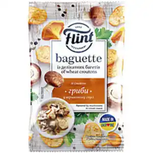 Snack aus Weizenbrot mit Pilzgeschmack