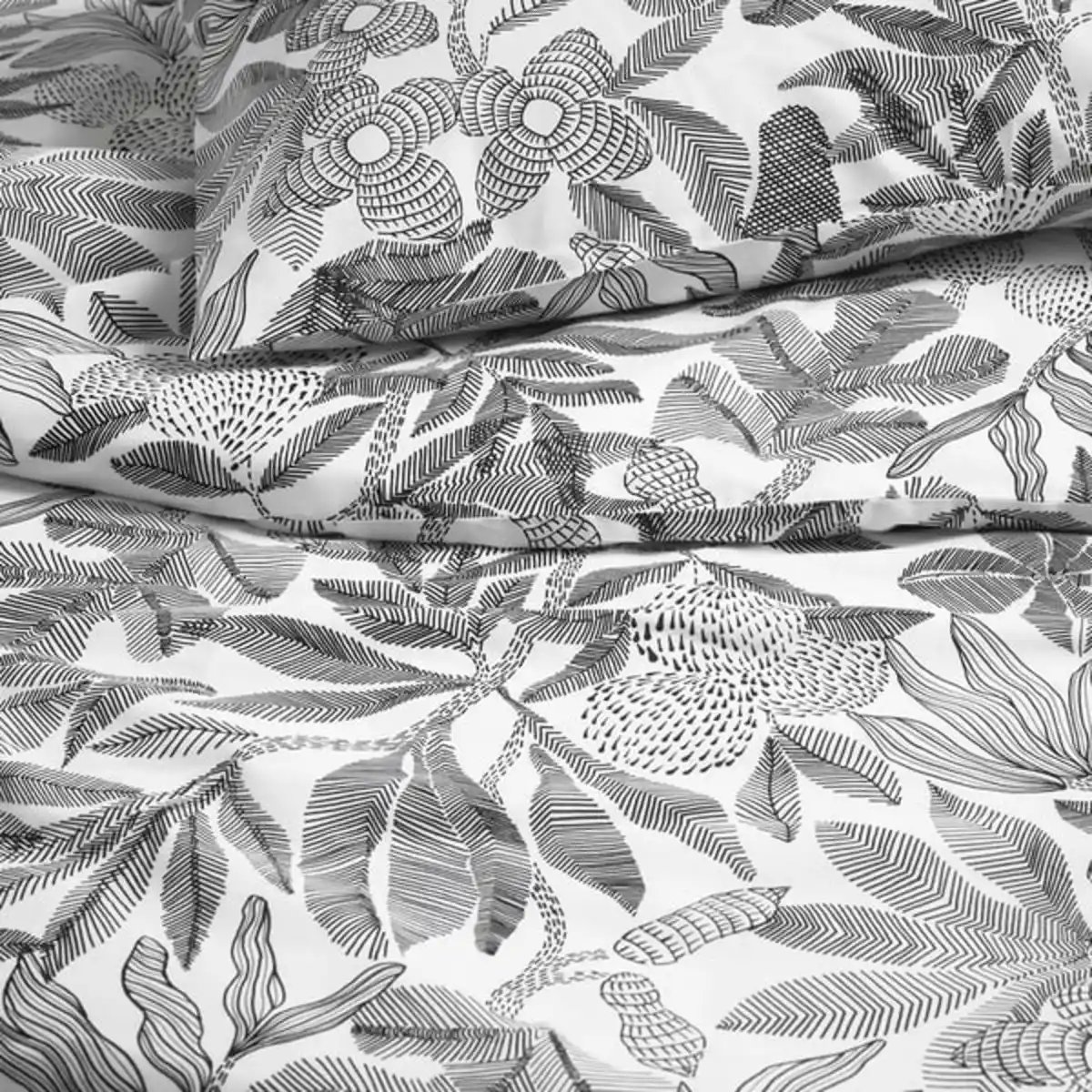 Bild 2 von BROKDRACENA Bettwäsche-Set, 2-teilig, weiß/schwarz, 140x200/80x80 cm
