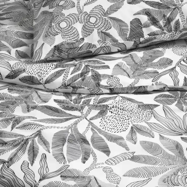 Bild 2 von BROKDRACENA Bettwäsche-Set, 2-teilig, weiß/schwarz, 140x200/80x80 cm