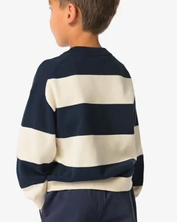 Bild 4 von Kinderpullover mit Streifenmuster blau