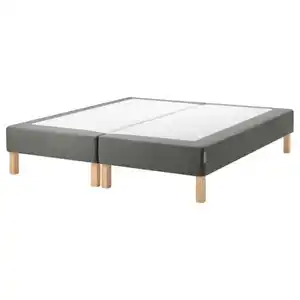 ESPEVÄR Boxspring mit Beinen, dunkelgrau, 180x200 cm