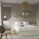 Bild 2 von VIHALS Bettgestell+Mittelbal/Federholzrahm, weiß/Luröy, 140x200 cm