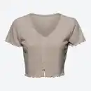 Bild 4 von Damen-T-Shirt mit Knopfleiste