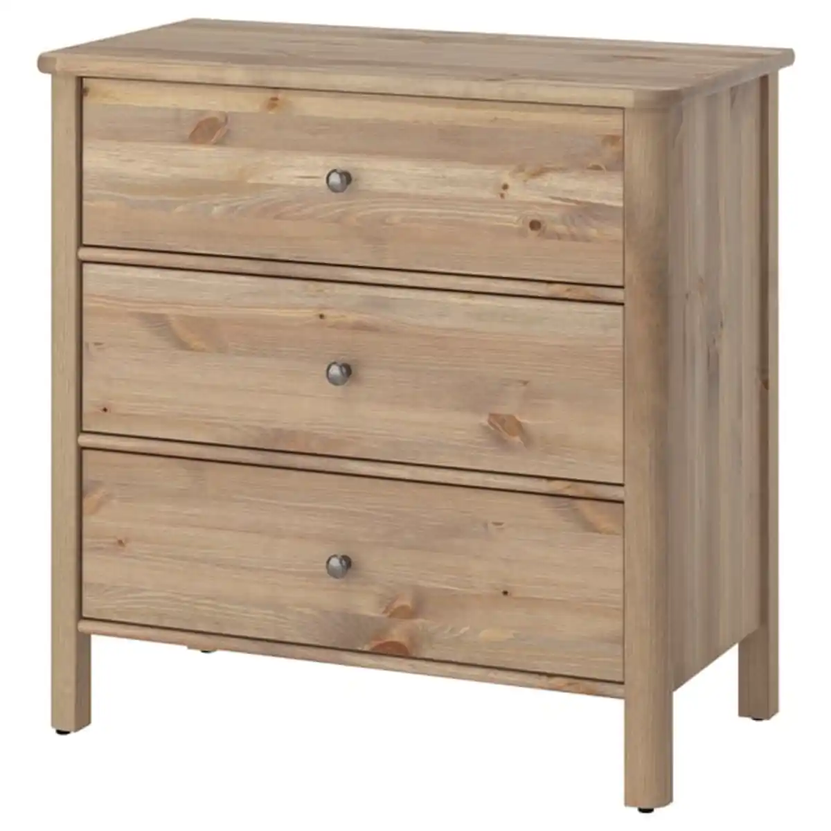 Bild 1 von STOREMOLLA Kommode mit 3 Schubladen, graubraun lasiert, 93x50x91 cm