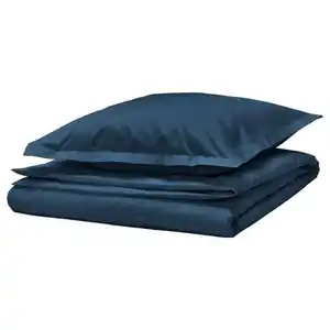 HAMPFLOCKEL Bettwäsche-Set, 2-teilig, dunkelblau, 155x220/80x80 cm