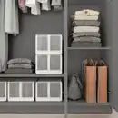 Bild 3 von BRIMNES Kleiderschrank 3-türig, grau, 117x190 cm