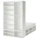 Bild 1 von PLATSA Bettgestell mit Aufbewahrung, weiß, 140x244x223 cm