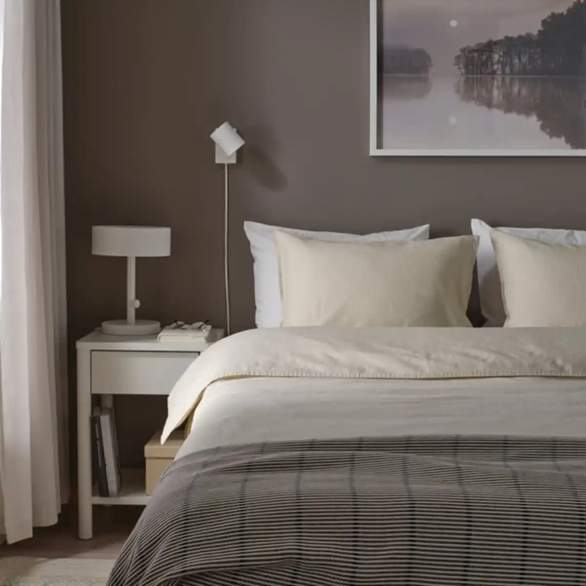 Bild 3 von RUNDHAGTORN Bettwäsche-Set, 3-teilig, beige, 240x220/80x80 cm