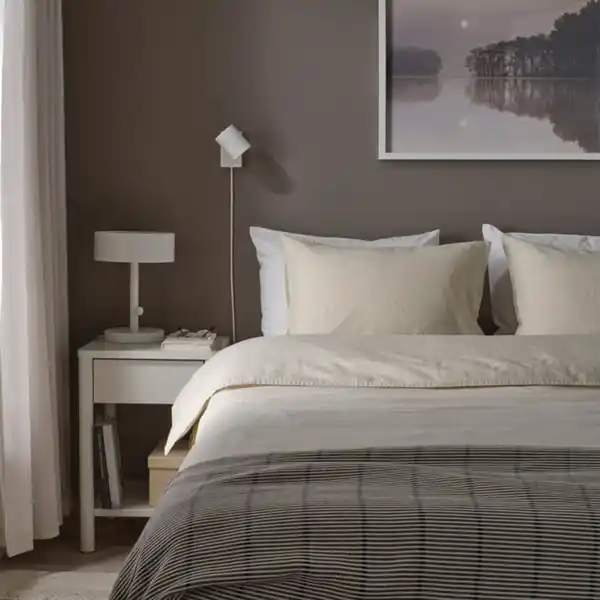 Bild 3 von RUNDHAGTORN Bettwäsche-Set, 3-teilig, beige, 240x220/80x80 cm