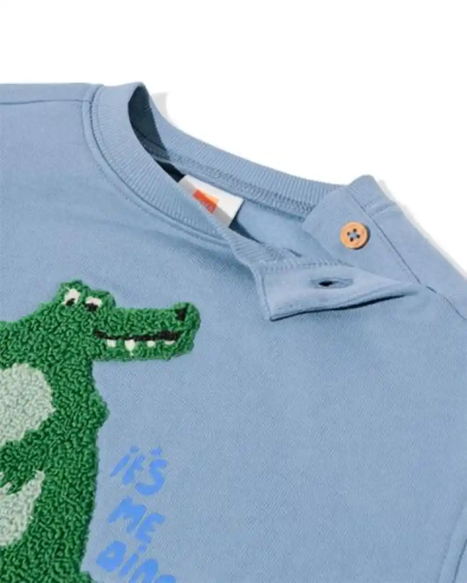 Bild 4 von Baby-Sweatshirt Krokodil blau