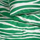 Bild 2 von PORTLAKMÅLLA Bettwäsche-Set, 3-teilig, grün/weiß, 240x220/80x80 cm