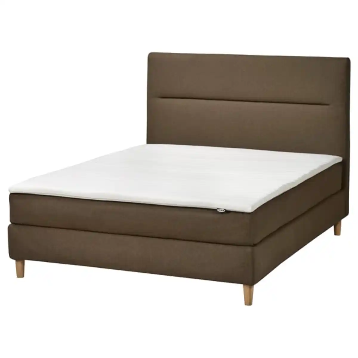 Bild 1 von HEMFJÄLLET Boxspringbett, Vesteröy fest/mittelfest/Näsfjället Tonerud dunkel graubraun, 160x200 cm