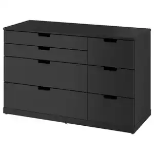 NORDLI Kommode mit 7 Schubladen, anthrazit, 120x76 cm
