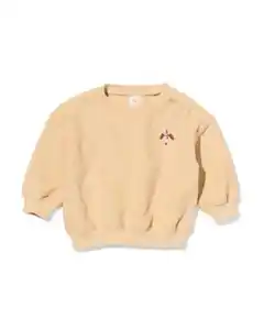 Babypullover mit Hund sandfarben