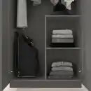 Bild 4 von BRIMNES Kleiderschrank 2-türig, grau, 78x190 cm