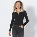 Bild 1 von Damen-Pullover mit Kunstfell-Kragen