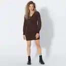 Bild 1 von Damen-Chenille-Strickkleid mit Zopfstickmuster