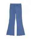 Bild 2 von Ausgestellte Kinderleggings mit Rippstruktur blau