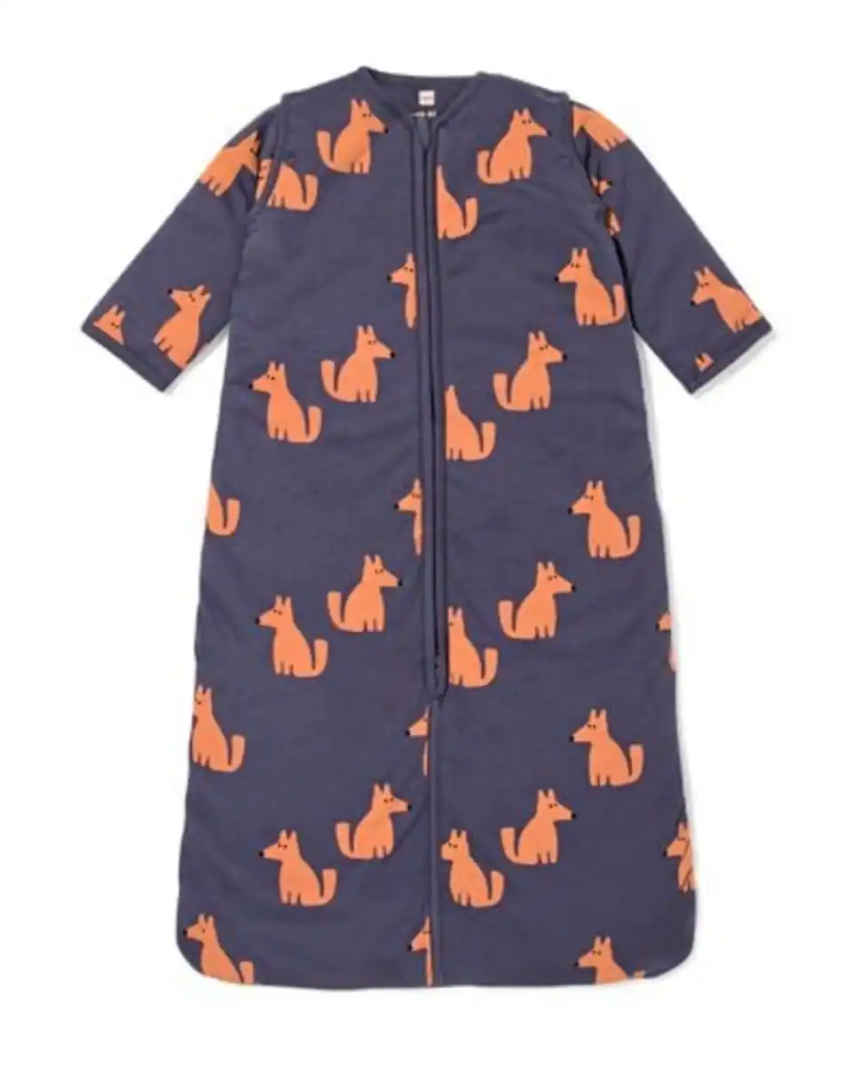 Bild 1 von Schlafsack mit abnehmbaren Ärmeln aus Baumwolle, 3,0 TOG, Hunde anthrazit