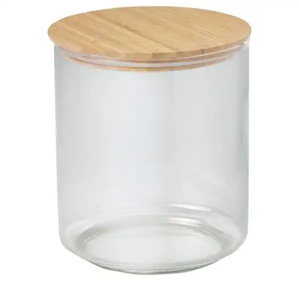 Bild 1 von EKLATANT Dose mit Deckel, Klarglas/Bambus, 2.3 l