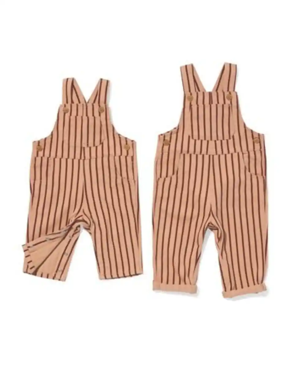 Bild 4 von Baby-Latzhose mit Streifen braun