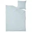 Bild 4 von SMÅNUNNEÖRT Bettwäsche-Set, 2-teilig, dunkel graublau weiß/gestreift, 155x220/80x80 cm