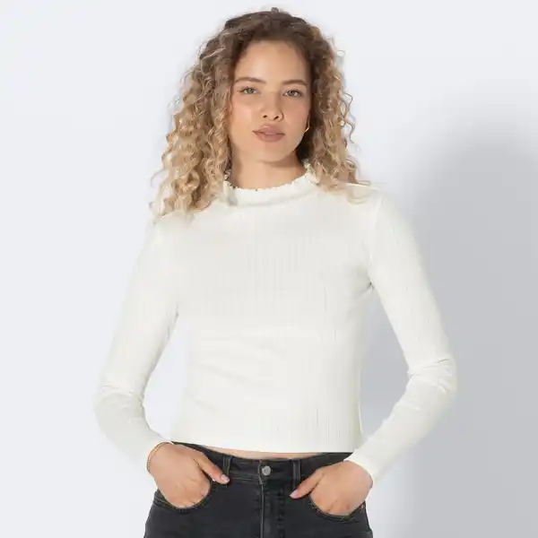 Bild 1 von Damen-Langarmshirt mit Stehkragen