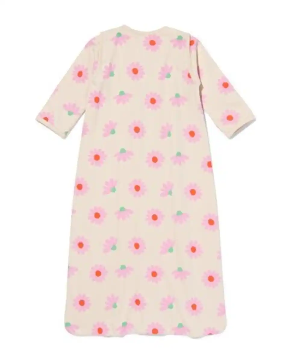 Bild 2 von Baby-Schlafsack mit abnehmbaren Ärmeln aus Baumwolle, 0,5 TOG, Blumen rosa