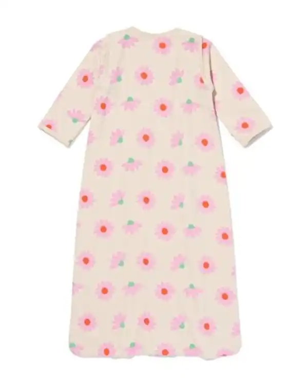 Bild 2 von Baby-Schlafsack mit abnehmbaren Ärmeln aus Baumwolle, 0,5 TOG, Blumen rosa