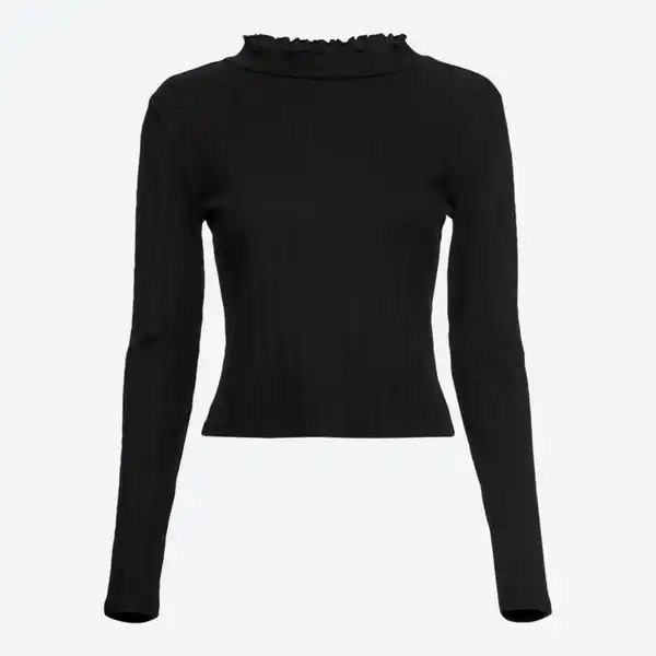 Bild 2 von Damen-Langarmshirt mit Stehkragen