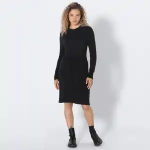 Damen-Strickkleid mit Zopfstrickmuster