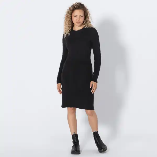 Bild 1 von Damen-Strickkleid mit Zopfstrickmuster
