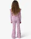 Bild 4 von Ausgestellte Kinderleggings gerippt mit Blumen lavendel