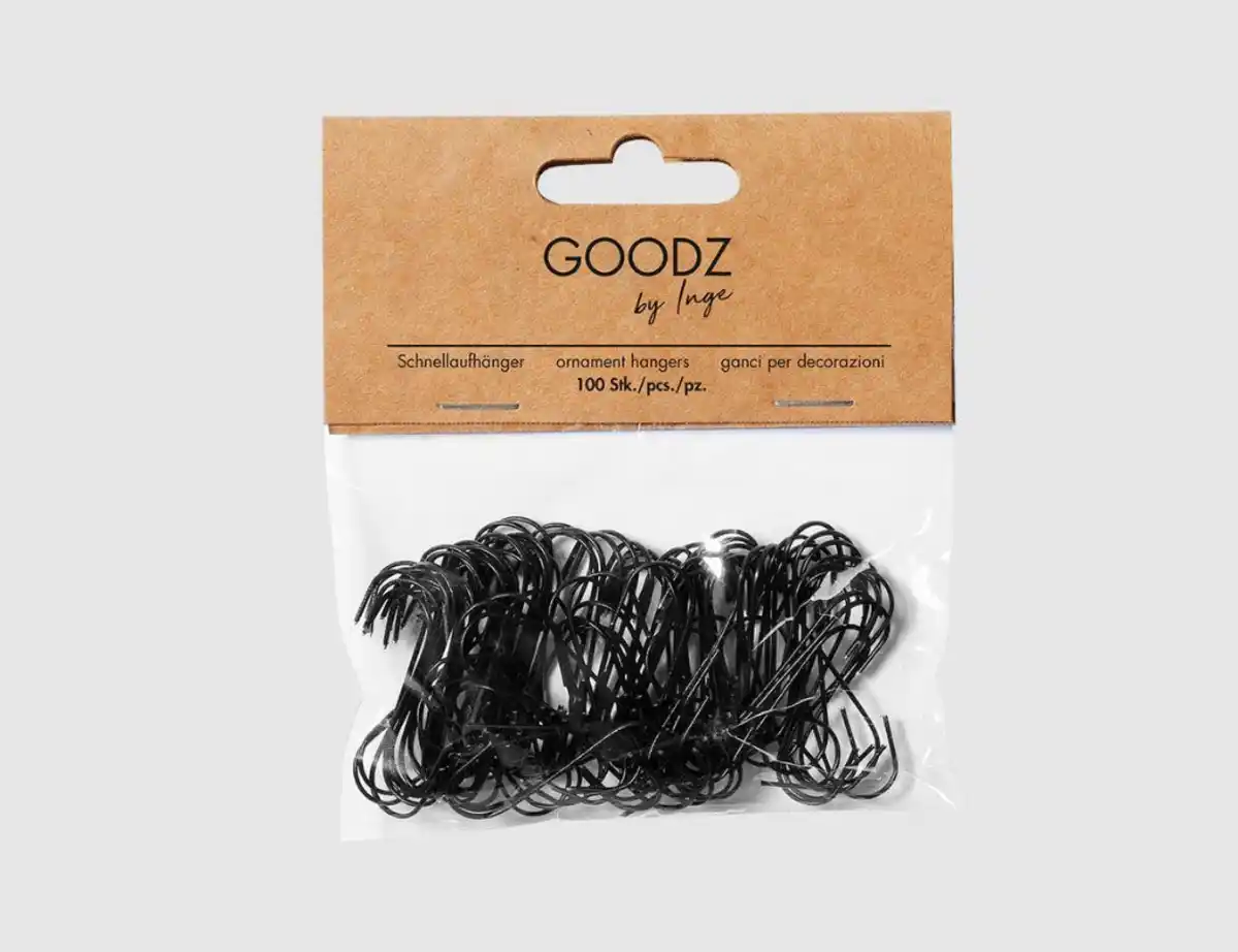 Bild 1 von Haken Weihnachtskugeln Schwarz 3,3cm Metall