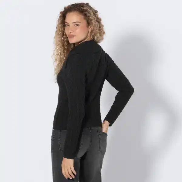 Bild 4 von Damen-Strickjacke mit Umlegekragen