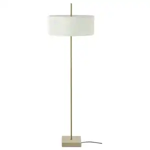 STOCKHOLM 2025 Standleuchte, weiß textil/vermessingt, 159 cm