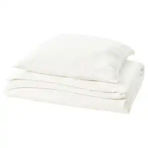 SCHERSMIN Bettwäsche-Set, 2-teilig, weiß, 140x200/80x80 cm