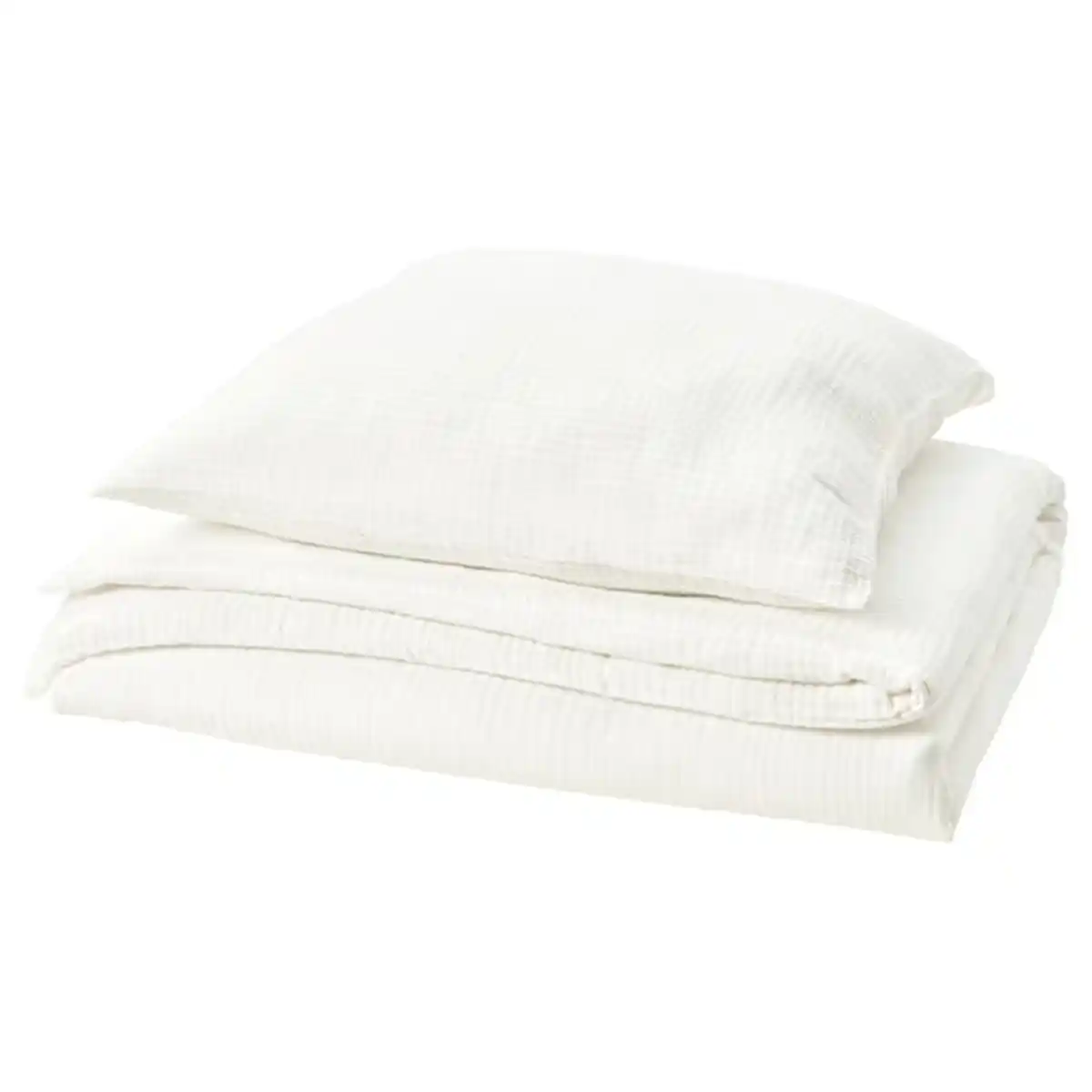 Bild 1 von SCHERSMIN Bettwäsche-Set, 2-teilig, weiß, 140x200/80x80 cm