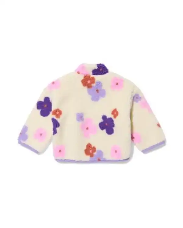 Bild 2 von Babyjacke mit Blumen ecru