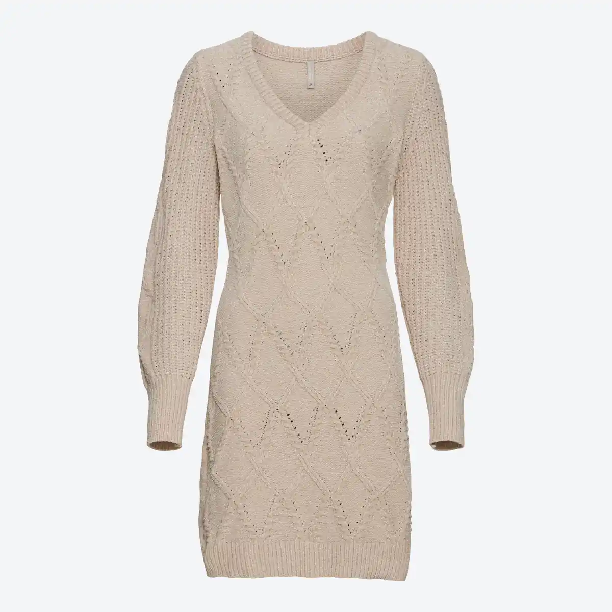 Bild 3 von Damen-Chenille-Strickkleid mit Zopfstickmuster