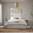 Bild 2 von VIHALS Bettgestell +4 Schubl/Mitba/Fedhzra, weiß/Luröy, 140x200 cm