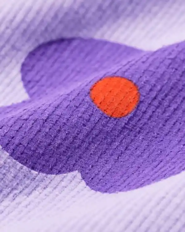 Bild 3 von Babyhose aus Kord mit Blumen violett