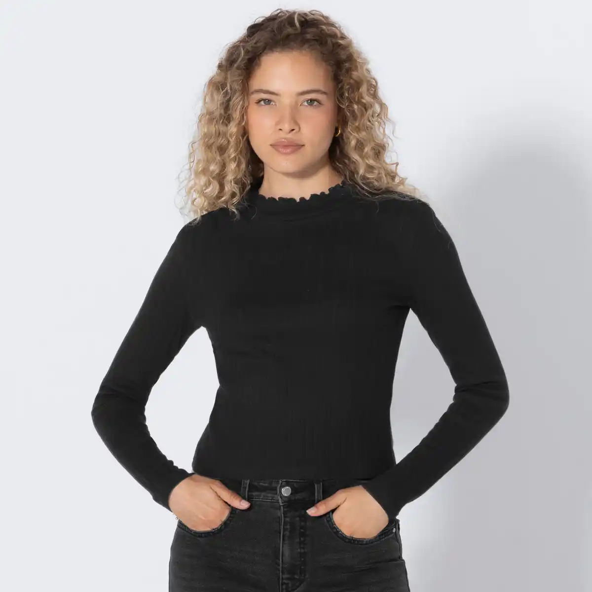 Bild 1 von Damen-Langarmshirt mit Stehkragen