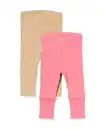 Bild 2 von Mitwachsende Babyleggings mit Rippstruktur – 2 Stück rosa