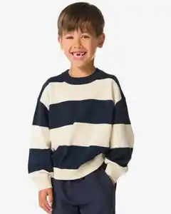 Kinderpullover mit Streifenmuster blau