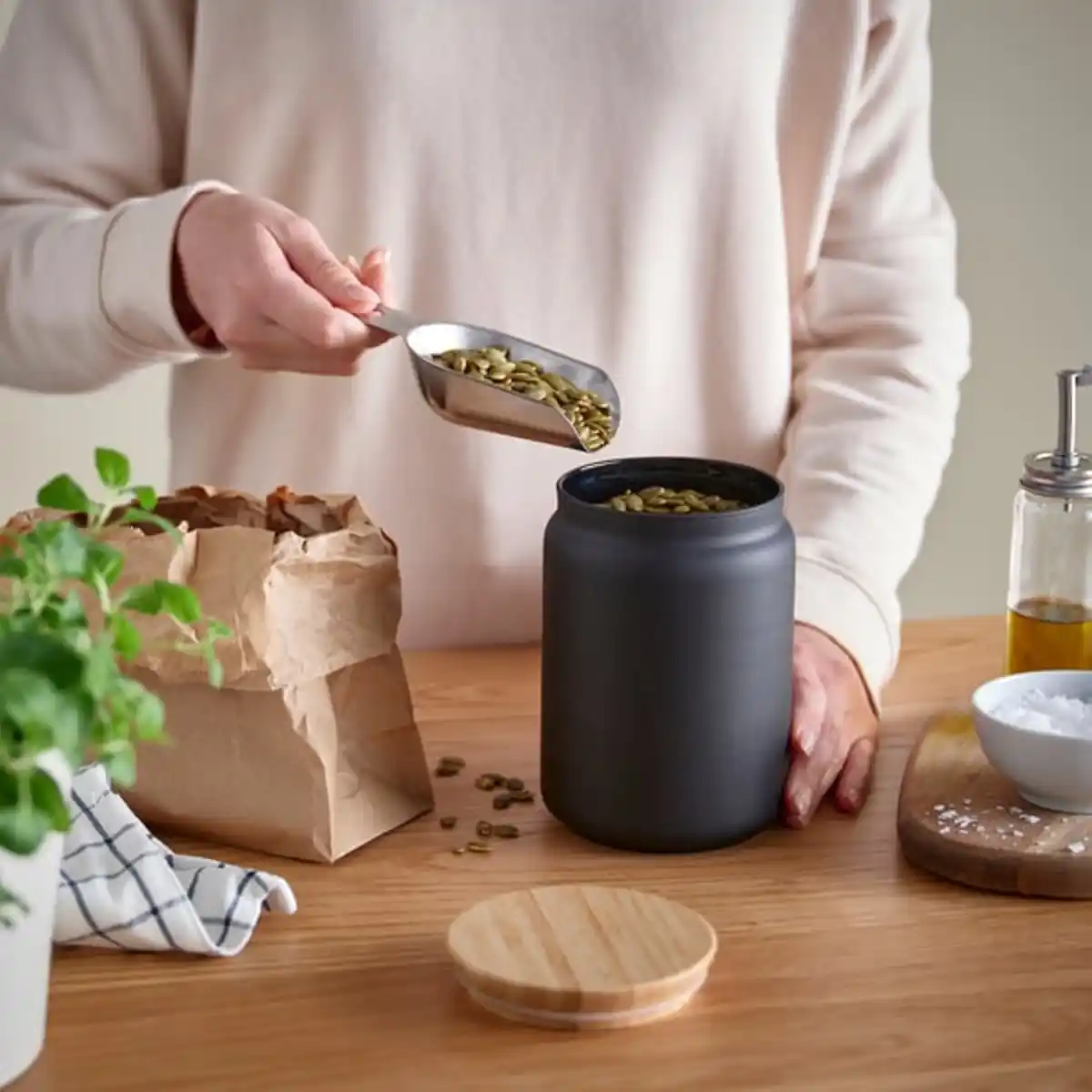 Bild 2 von EKLATERA Dose mit Deckel, schwarz, 1 l