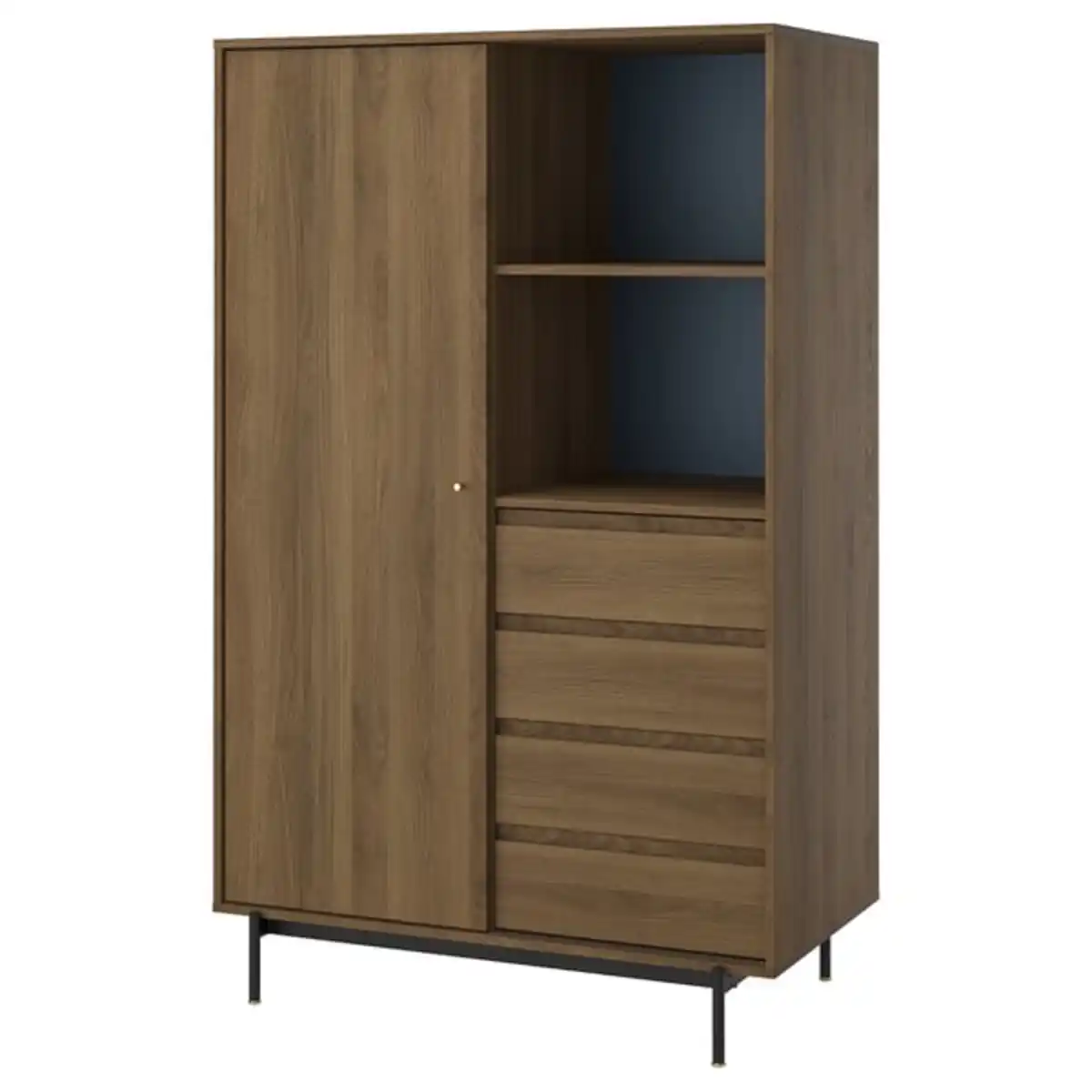 Bild 1 von RÅDMANSÖ Kleiderschrank, braun Nussbaumnachbildung, 118x64x190 cm
